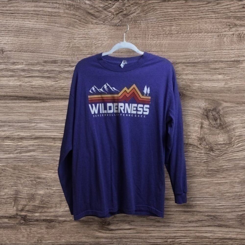 Wilderness of the Smokies, large long sleeve, purple tee